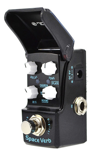 Pedal de efectos de reverberación Joyo Space Verb Jf-317 para guitarra, color negro