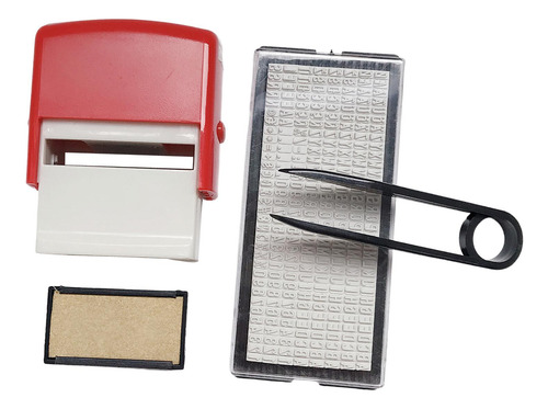 Kit De Sellos De Goma Personalizados Vintage, Pintura Rojo