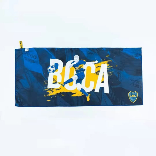 Imagen 2 de 2 de Toallon Boca Juniors Oficial Secado Rapido Grande Microfibra