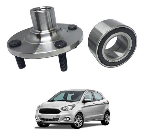 Cubo Roda Dianteira + Rolamento Ford Ka 14/.. Ecosport 13/..