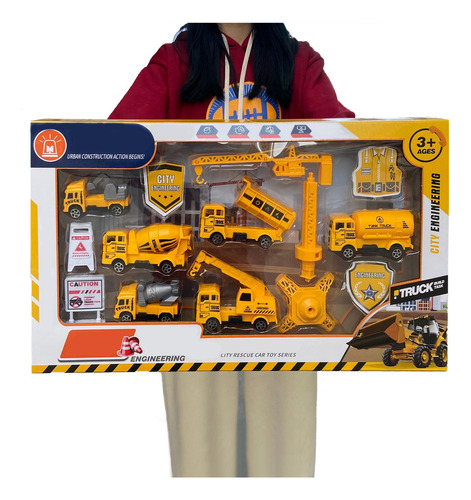 Juego De 14 Piezas Para Vehículos De Construcción Con Tracci
