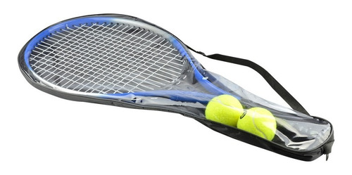 Raqueta Tenis Aluminio Set 2 Pelotas Estuche Kit Color N