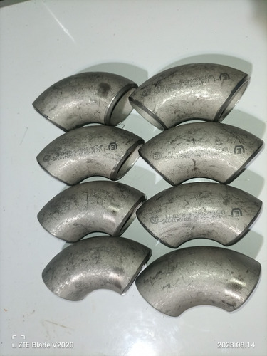 Lote De 8 Codos 1 1/4 Acero Inoxidable 304 Cedula 40