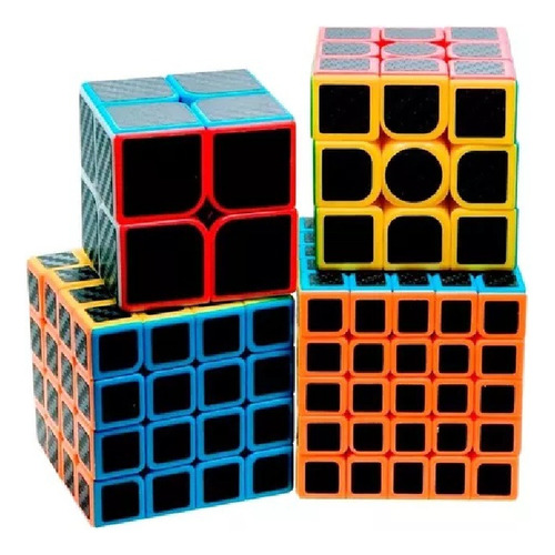 Imagen 3 de 5 de Set De Cubos Mágicos Moyu Fibra De Carbono