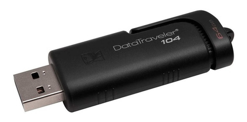 Memoria USB Kingston DataTraveler 104 DT104 64GB 2.0 negro