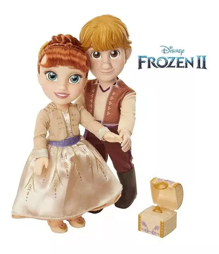 Figuras Frozen 2 Anna Y Kristoff Pareja Set Con Anillo