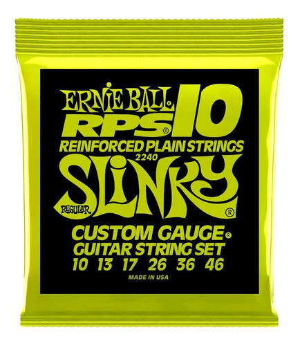 Corda Reforçada Ernie Ball Rps-10 Regular Slinky 010 - 046