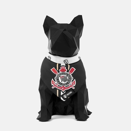 Bandana Pet Cachorro Gato Corinthians Oficial P M E G