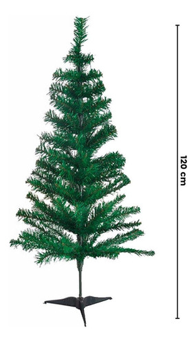 Árvore De Natal 120cm Com 100 Galhos De Plástico Verde