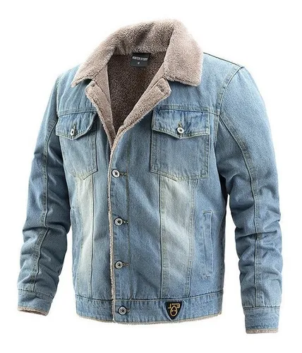Chamarra con cuello de borrego hotsell