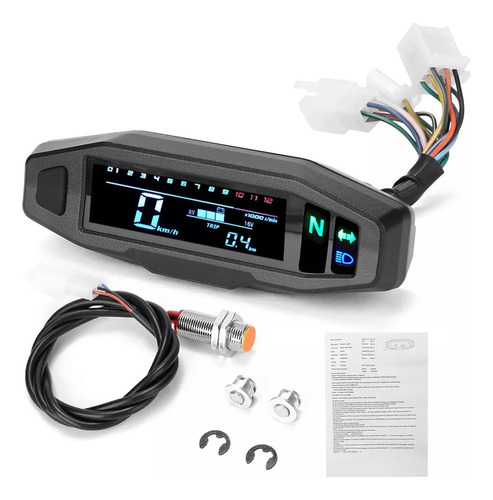 Velocímetro Lcd Premium Mini Universal Para Motocicletas