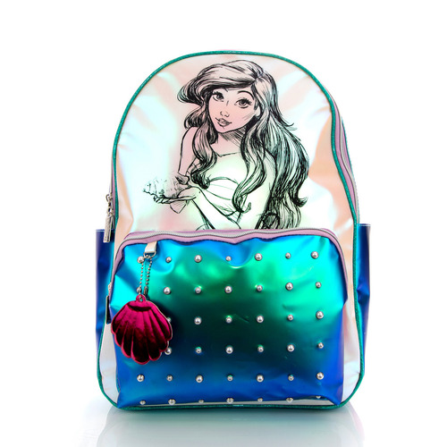 Mochila Princesas Disney Ariel Original Nueva Oficial Color Azul Diseño de la tela ALTA CALIDAD