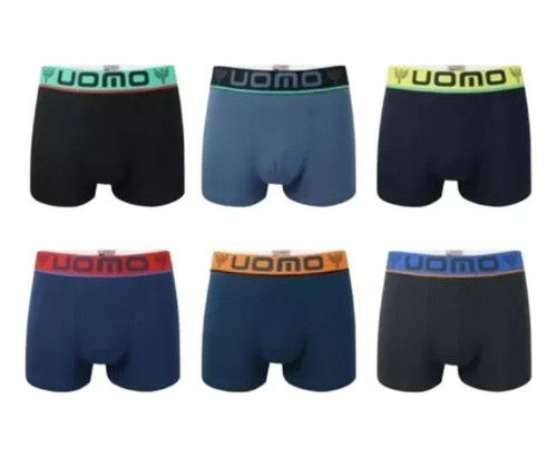 Pack 6 Boxer Masculinos Color Algodón