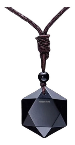 Obidiana Negra - Gran Merkabah Colgante De Protección, 2019
