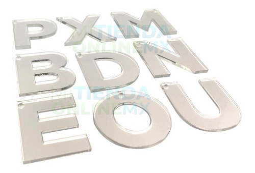 Llavero Letras Abecedario Acrílico - 3 Mm - 5 X Proporción