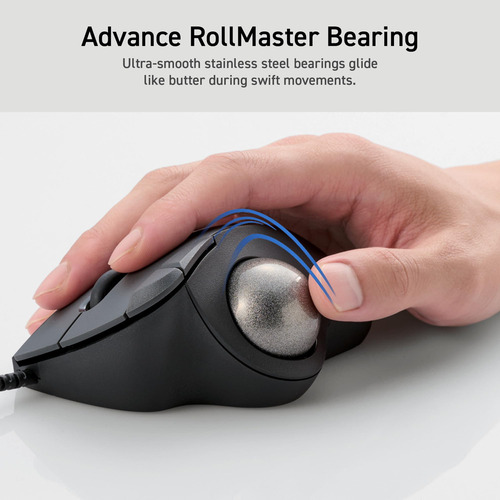 Conexão Usb-a Com Fio Trackball Elecom Ist Preta (m-it11urb)