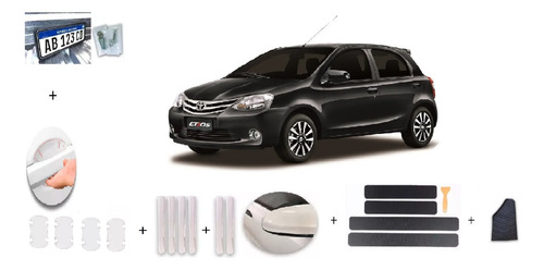 Kit Combo De Accesorios De Protección Para Toyota Etios 2019