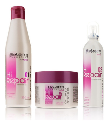 Kit Salerm Hi Repair Shampoo - Mascarilla Y Finalizador 