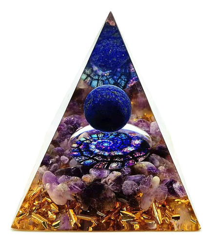 Molde Piramidal De Orgonita, Amatista, Peridoto, Cristal Cur