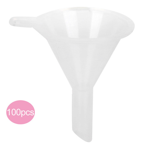 Funil De Plástico Transparente Pequeno, 100 Peças De Corda