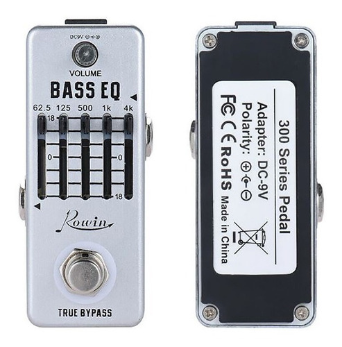 Imagem 6 de 7 de Pedal Equalizador Para Baixo Bass Eq Rowin 5 Bandas De ±18db
