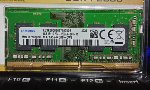 Memoria Ram Sodimm Samsung Ddr4 4gb 3200 Mhz Impecable
