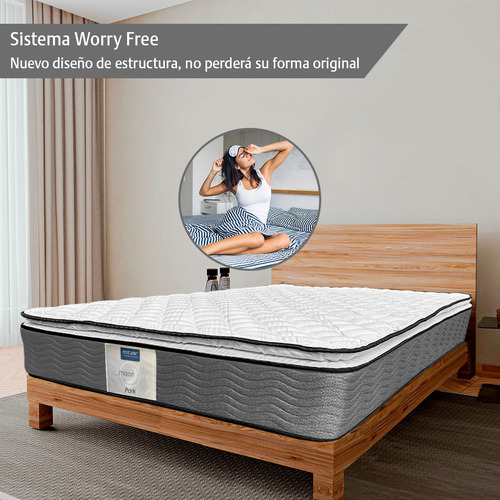 Colchón Queen Size Restonic + Almohadas Memory Foam Gratis