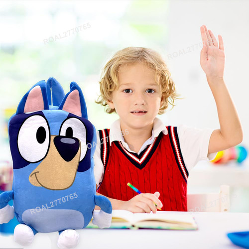 Mochila Escolar Niños Y Niñas Bluey Y Bingo Lindo Bolsa Mochila 3d Preescolar Mochila Infantil Felpa Suave Con Correa Ajustable Para Viajes/regalo