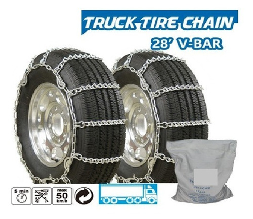 Cadenas Nieve Hielo P/ Camión - 295/80-22.5 Púas - 26.5 Kgs