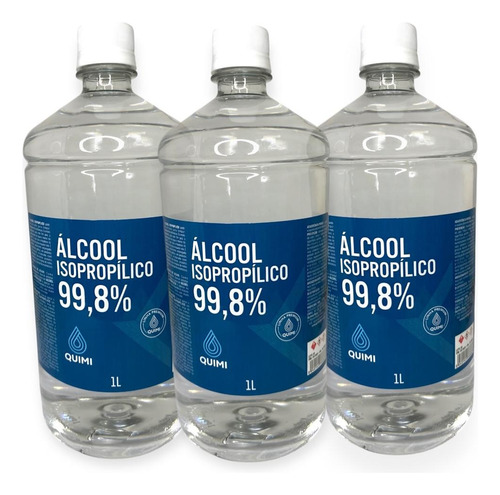 7 Litros Álcool Isopropílico 99,8% Limpador De Telas 1l