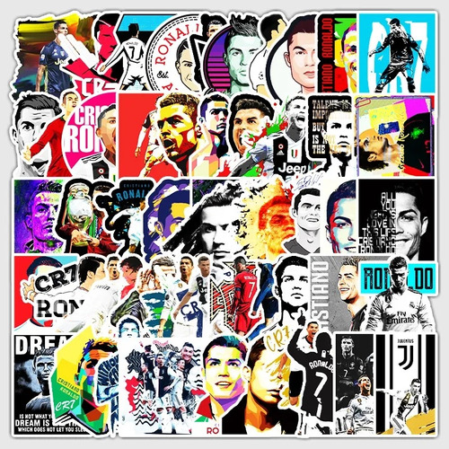Stickers Adhesivos Cristiano Ronaldo 50 Unidades 