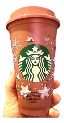 Vaso Starbucks Reutilizable Navidad Cambia Color Hot Cup