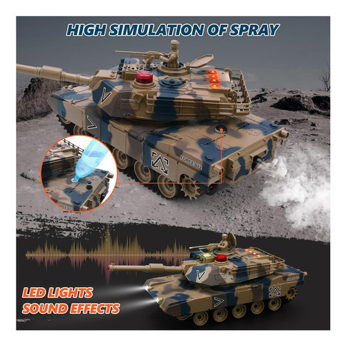 Rogalaly Rc Tank Set, Escala Tanques De Batalla Del Ejército