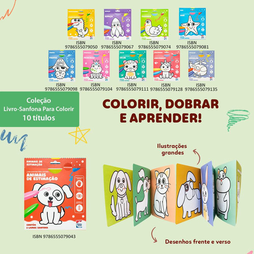 Livro-sanfona Para Colorir: Dinossauros