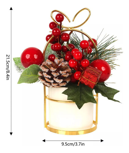 Centros De Mesa Navideños En Maceta Con Forma De Cono De Pin