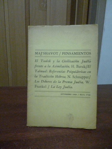 Maj'shavot / Pensamientos - Setiembre 1968 (Usado)