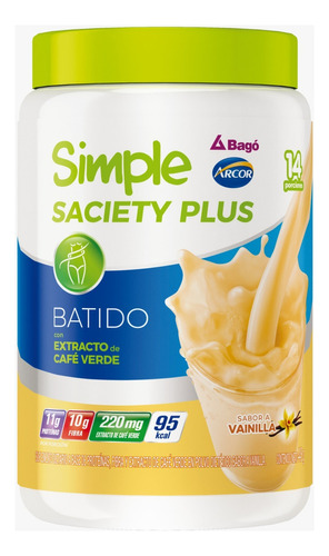 Batido Saciety Plus Simple Vainilla X448g