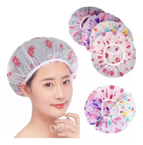 Gorros Plásticos Para Ducha Baño De Crema Impermeable