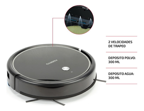 Imagen 4 de 9 de Aspiradora Robot Inteligente Automát Trapeadora Giroscopica