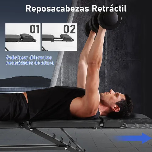Banco para ejercicio Banco De Pesas Gimnasio multiposiciones Plegable Ajustable Multifunciional