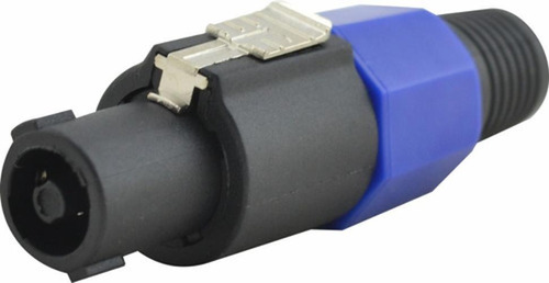 Conector Plug Speakon Macho Linha De 4 Vias Azul Da Tozz