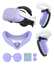 Comprar Fundas Protectoras De Silicona Para Meta Oculus Quest 2 Viol