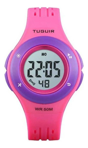 Relógio Infantil Tuguir Digital Menina 1455 Tg30079 Rosa