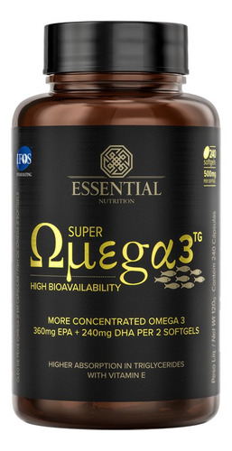 Super Omega-3 Tg (240 Caps) 500mg Essential Nutrition