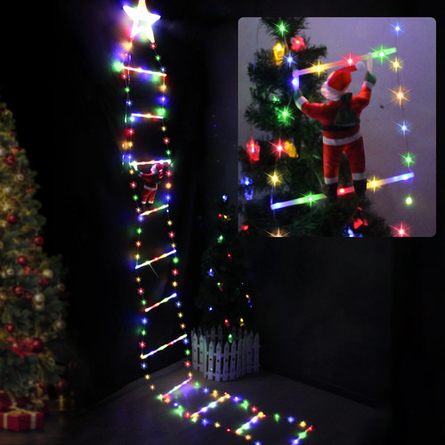 Luces De Luz De Navidad De Aukca: Luces De Lada Con Santa Cl