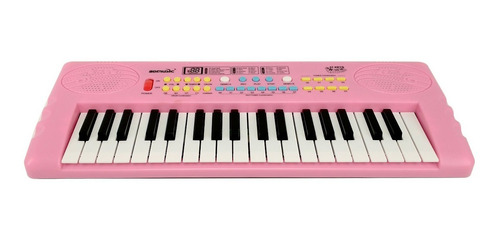 Imagen 4 de 10 de Teclado Órgano Music Rosa Micrófono 37teclas 8tonos Bd37172r