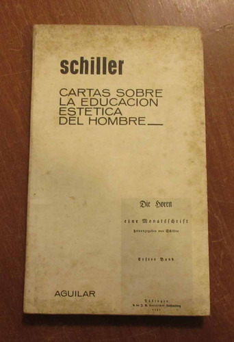 Libro Cartas Sobre La Educación Estética Del Hombre Schiller