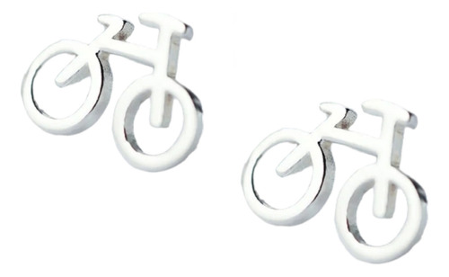 Aretes De Bicicleta En Plata 925. Joyería Única 