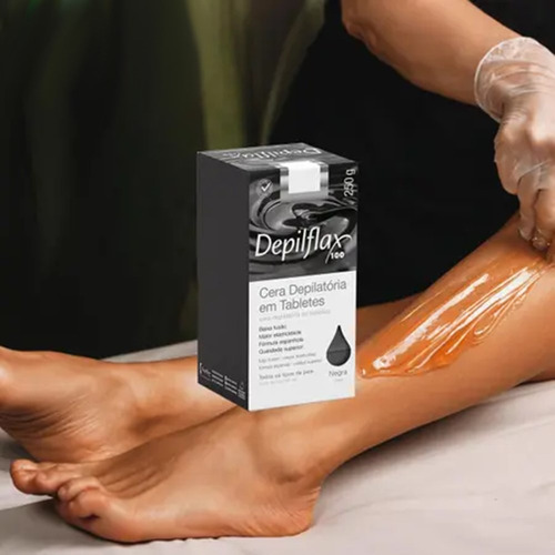 Kit 4 Ceras Negra Depilação Em Tablete Quente Depilflax 250g