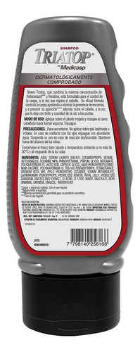 Triatop Brillo Y Suavidad Keratina Control Caspa 165ml
